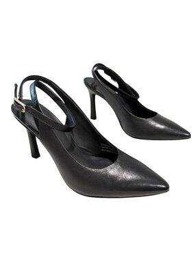 Seychelles Girl Boss Leather Black Heels Size 7.5 New